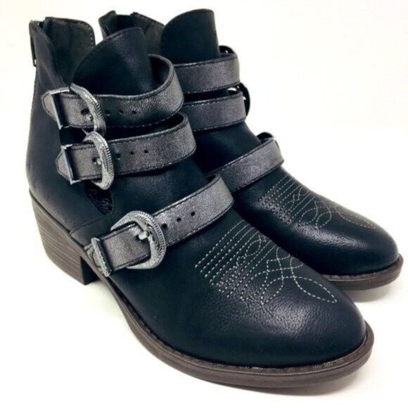 Ariat Shoes - Ariat unbridled Melody womans black ankle boot 6.5 BoxS buckles leather heels